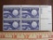 Block of 4 1960 Communications for Peace 4 cent US postage stamps, #1173