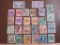 Lot of mostly canceled vintage postage stamps from Cuba, Ceylon and Costa Rica.