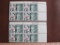 TWO blocks of 4 (total 8) 1791 17 cent Liberty Head US airmail stamps, Scott # C80