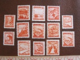 Lot of postage stamps of various denominations from Osterreich (Austria)