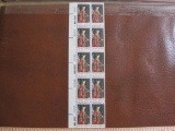 Block of 10 1968 6 cent Christmas Angel Gabriel US postage stamps, Scott # 1363