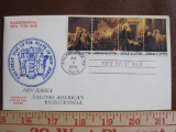 One 1976 First Day of Issue Cover including 4 1976 13 cent Declaration of Independence US postage