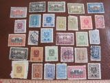 Lot of approximately 30 Austrian postage stamps, some cancelled, some hinged, some unused