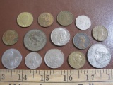 Lot of 14 foreign coins, various denominations, most of them from Mexico and dating from 1944 to