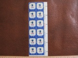 Block of 12 1971 8 cent U.S. Postal Service Emblem US postage stamps, Scott # 1396