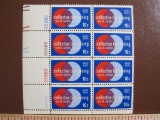 Block of 8 1975 10 cent Collective Bargaining US postage stamps, Scott # 1558