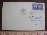 May 10, 1944 First Day of Issue envelope with a 3 cent Completion of First Transcontinental Railroad