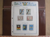 Souvenir sheet of 9 1960 Ghana stamps, hinged and in individual pockets; 4 celebrate the Olympic