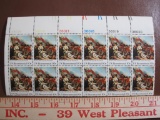 Block of 12 Bicentennial Bunker Hill 10 cent US postage stamps, #1564