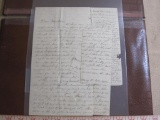 1840 handwritten letter to a Franklin Fraser in Pennsylvania. Includes green Stroudsright Penn.