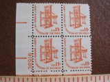 Block of 4 1975 11 cent Liberty Depends on Freedom of the Press US postage stamps, #1593
