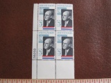 Block of 4 1965 Adlai Stevenson 5 cent US postage stamps, #1275