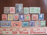 Lot of mostly canceled Iceland postage stamps