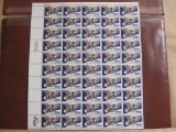 Full sheet of 50 1974 Skylab 10 cent US postage stamps, #1529