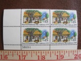 Block of 4 1977 First Civil Settlement Alta California 13 cent US postage stamps, #1725