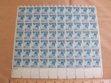 Full sheet of 70 1948 3 cent Palomar Mountain Observatory US postage stamps, Scott # 966