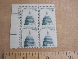 Block of 4 1975 9 cent Right of People Peaceably to Assemble, #1591