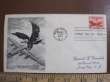 First Day of Issue, postmarked March 26, 1947, honoring US Mail, with 5 cent Air Mail stamp