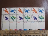 Block of 12 1978 13 cent USA Dance US postage stamps, #s1749-1752