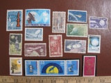 Lot of mostly foreign postage stamps, many unused, from Republic of Korea, Ceskoslovensko