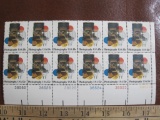 Block of 12 1978 15 cent Photography USA US postage stamps, #1758