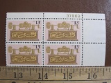 Block of 4 1977 13 cent Centennial of Sound Recording US postage stamps, #1705
