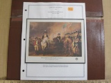1976 American Bicentennial Souvenir Sheet collection of 4 sheets: Cornwallis' Surrender at Yorktown