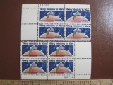 Two blocks of 4 (total 8) 1978 15 cent Viking missions to Mars US postage stamps, #1759