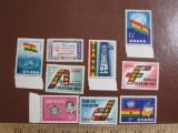 Lot of 8 unused Ghana postage stamps, some dated 1959 and 1960, and one unused 4 cent 1960 Credo US