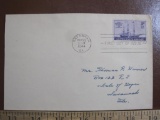 Addressed First Day of Issue envelope, May 22, 1944, featuring a 3 cent US stamp of the Savannah,