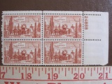 Block of 4 1953 3 cent Gadson Purchase US postage stamps, Scott # 1028