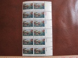 Block of 12 1975 10 cent Battle of Lexington & Concord US postage stamps, Scott # 1563