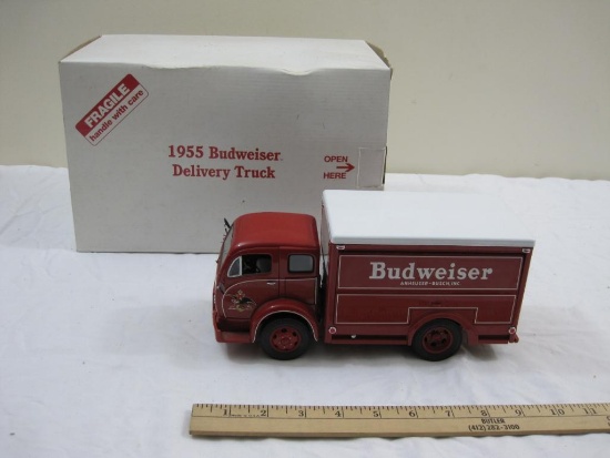 1955 Budweiser Delivery Truck Diecast Model, The Danbury Mint, in original box, 4 lbs 10 oz