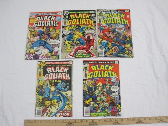 Five Bronze Age Issues of Black Goliath Comic Books, Issues #1-5, February 1976-November 1976,