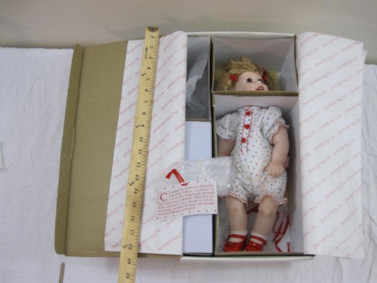 Courtney Porcelain Doll by Beverly Parker, Heritage Dolls The Hamilton Collection, new in box,