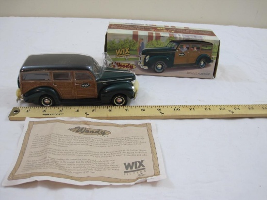 WIX Filters 1940 Ford Woody Wagon Diecast Model Car in original box, 1999 ERTL, 1 lb 8 oz