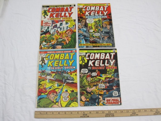 Four Bronze Age Combat Kelly and his Deadly Dozen Comic Books Issues #6-9, April 1973-October 1973,