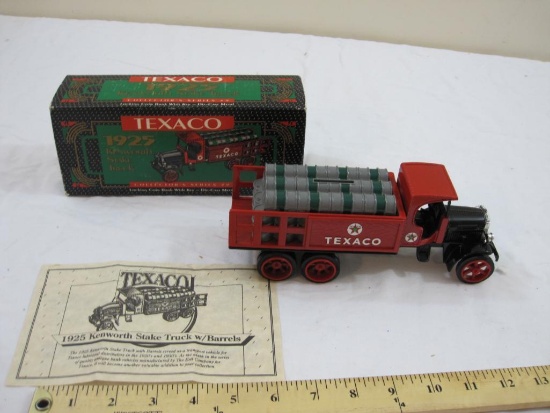 Texaco 1925 Kenworth Stake Truck Diecast Metal Locking Coin Bank with Key, Collector's Series #9,