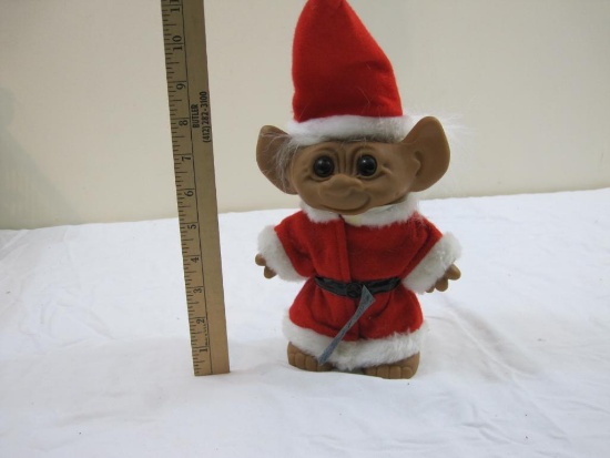 Vintage Christmas Santa Troll, Uneeda Doll Co Inc, 9 oz