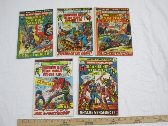 Five Issues of The Mighty Marvel Western Featuring Rawhide Kid, Issues #18-22, July 1972-January