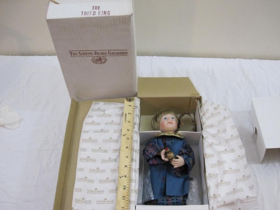 The Third King Porcelain Nativity Doll, The Ashton-Drake Galleries, with Certificate of