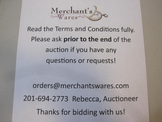 PICK UP ONLY - We will not ship items in this auction. Items in this auction must be picked up on