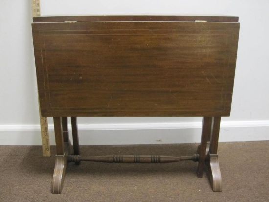 Petite Wood Drop Leaf Table, approx 27" long x 22" wide x 21"tall