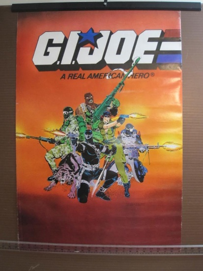 GI Joe Poster, 36" x 24", 1987 Hasbro Inc, Comic Images, poster has some edge damage, poster will be