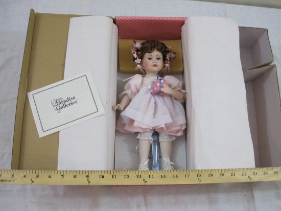 Porcelain Doll from Treasury Collection Paradise Galleries, in original box, 2 lbs 3 oz