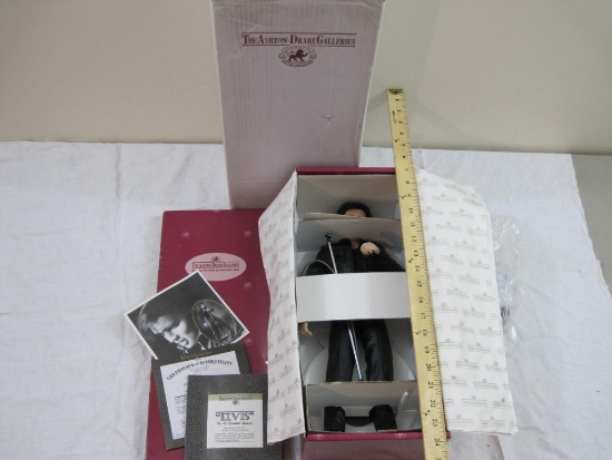 Elvis '68 Comeback Porcelain Doll, The Ashton-Drake Galleries, in original box with shipping box,