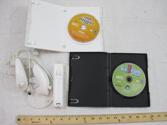 Lot of Wii Games and Accessories including 1 Wii Remote, 2 Nunchucks, NPPL Championship Paintball