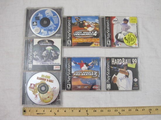 Lot of 7 Playstation Games including MLB 2004, HardBall 99, Tony Hawk's Pro Skater 3, Tony Hawk's