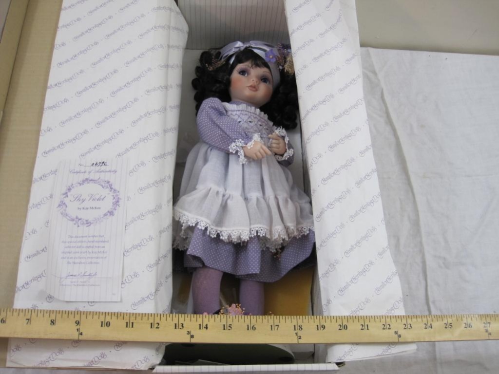 shy violet porcelain doll