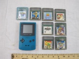Nintendo Game Boy Color with Games including Pokemon, Madden 2002, Super Mario Bros Deluxe and more,